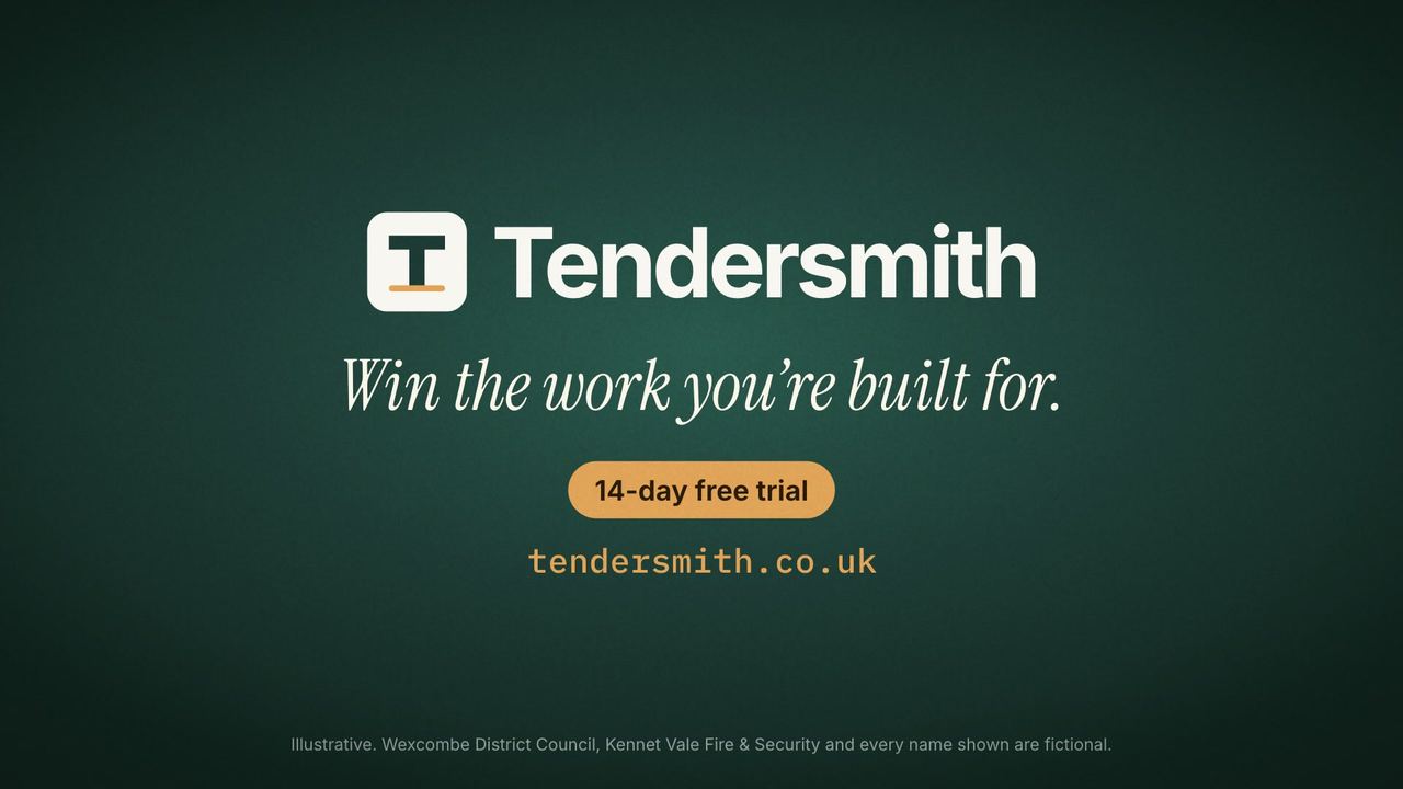 Tendersmith: win the work you’re built for. 14-day free trial.
